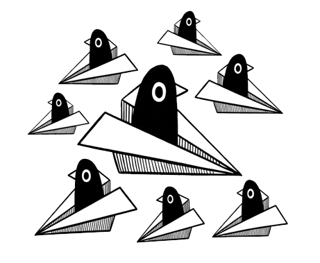 Impact - Birds in an airplane